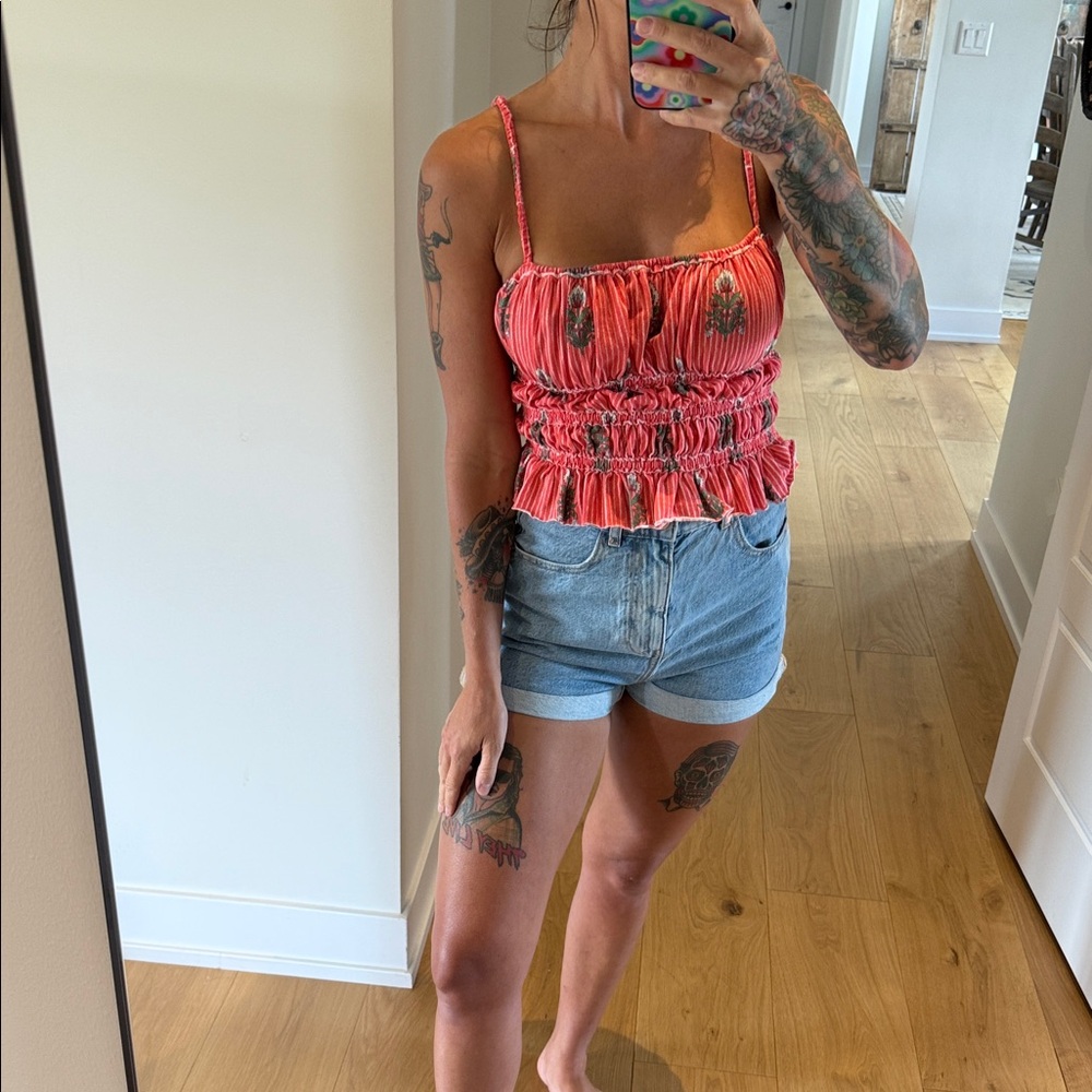 We The Free Res Floral Smocked Camisole - Picture 5 of 5